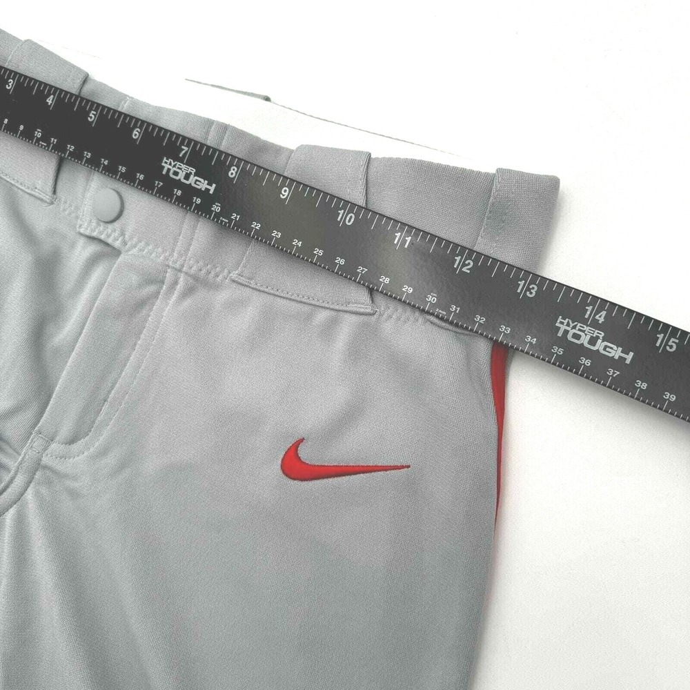 NIKE NWT Boys Medium Vapor Select Baseball Pants BQ6443-056 Gray Red Stripe NEW - Picture 7 of 8